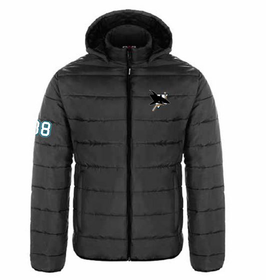 ORDER BY OCT 6th, Ships week of NOV 7th - Jr Sharks AAA Glacial Midweight Puffer Jacket - Youth