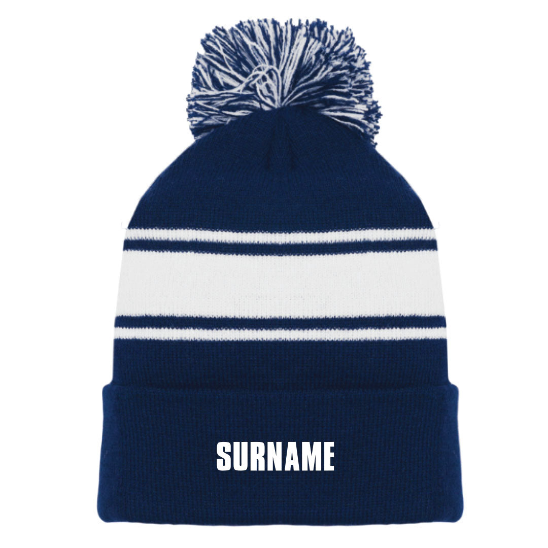 Navy-White Knit Toque