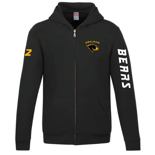 Oakland Bears Youth Full Zip Hooded Fleece