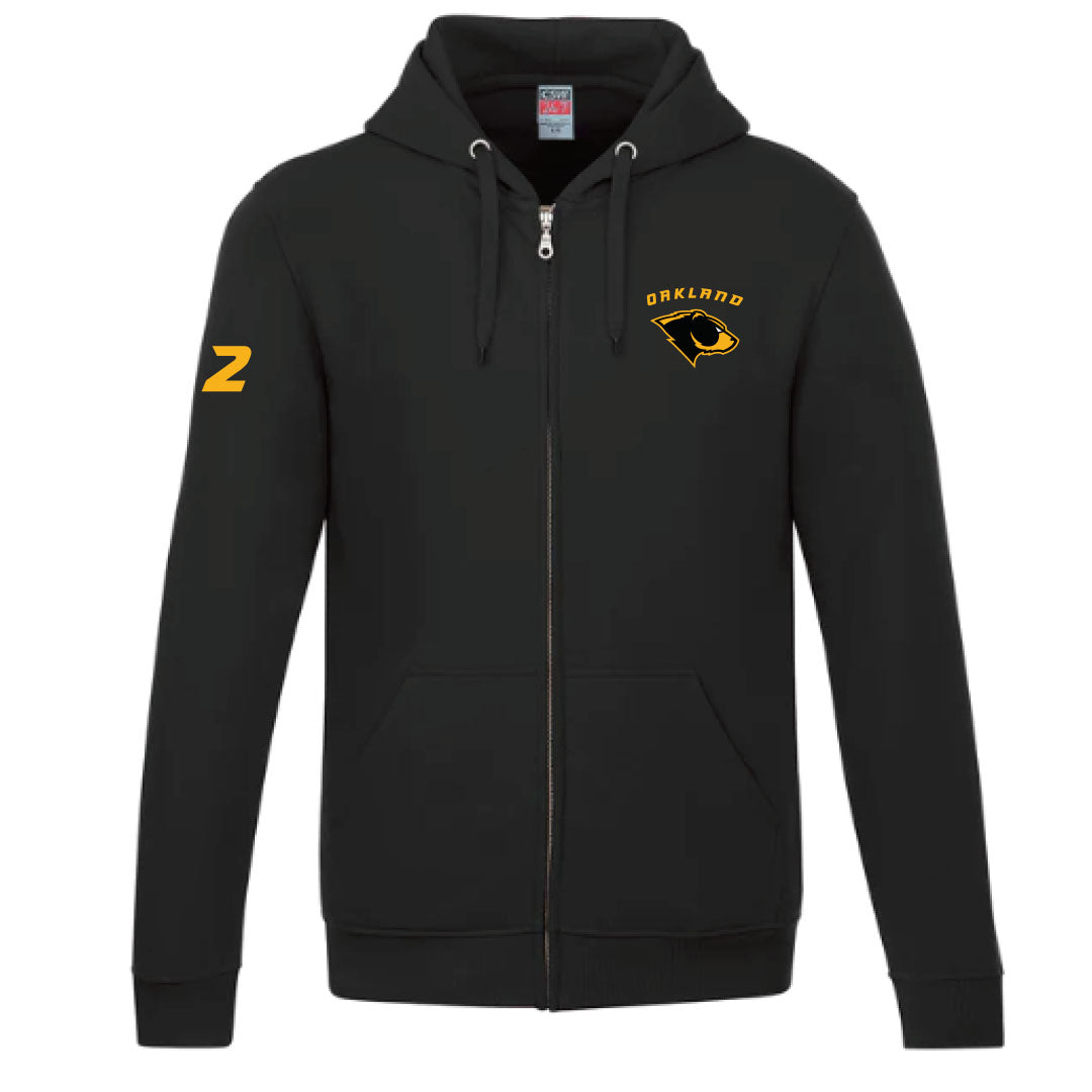 Oakland Bears Adult Full Zip Hooded Fleece