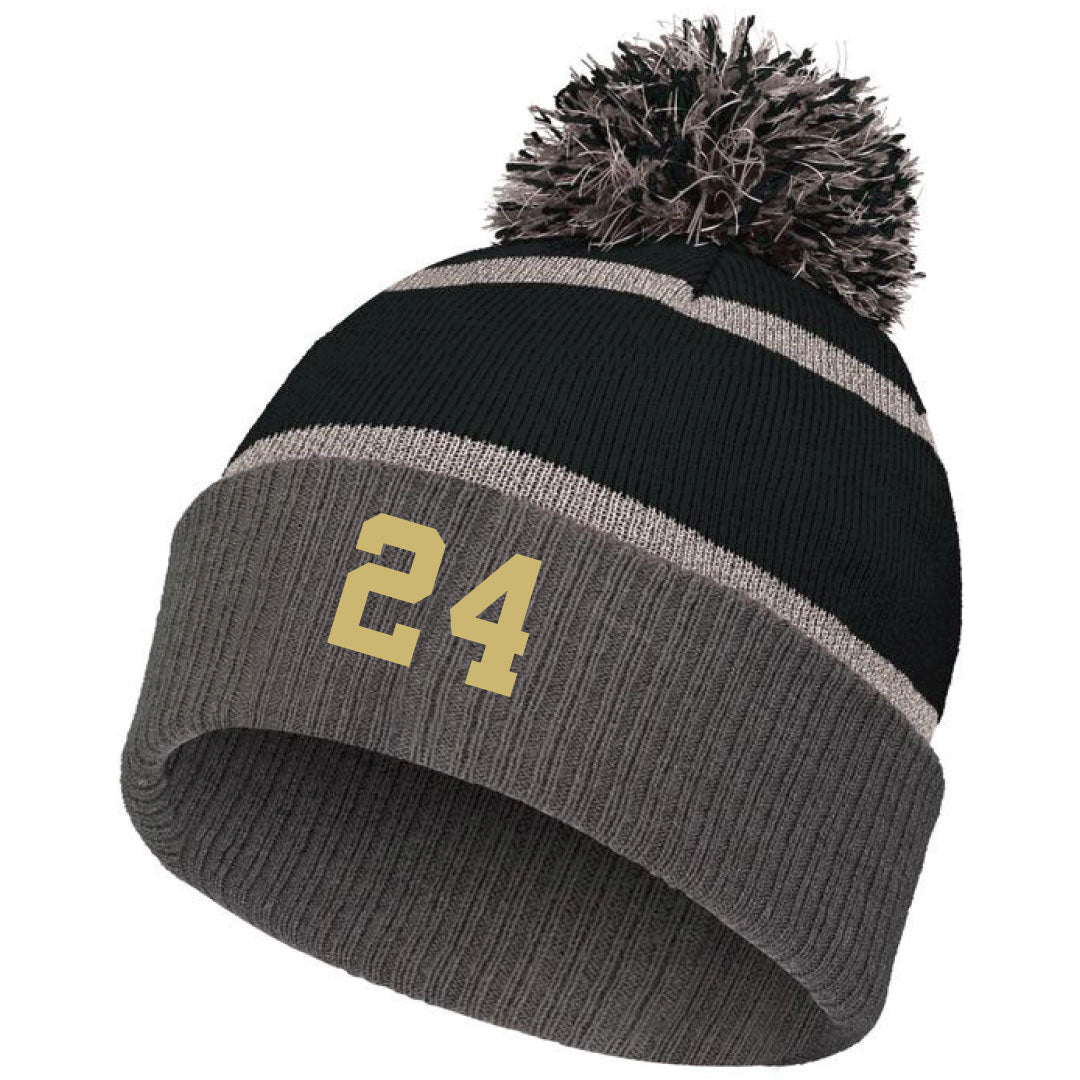 J Serra Reflective Pom Pom Toque