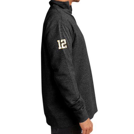 Charcoal Heather Jr Golden Knights Adult 1/4 Zip Pullover - Side View (1)