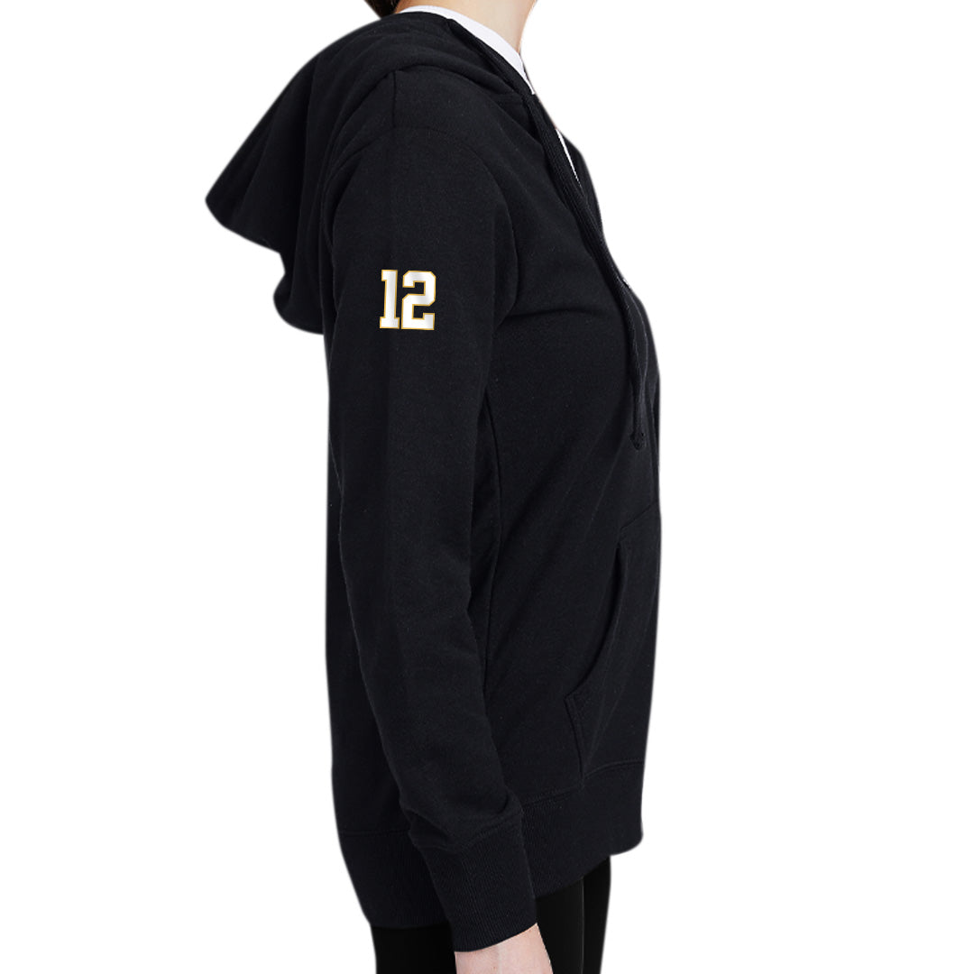 Black JR Golden Knights Adult Full Zip Hoodie - Side View (1)