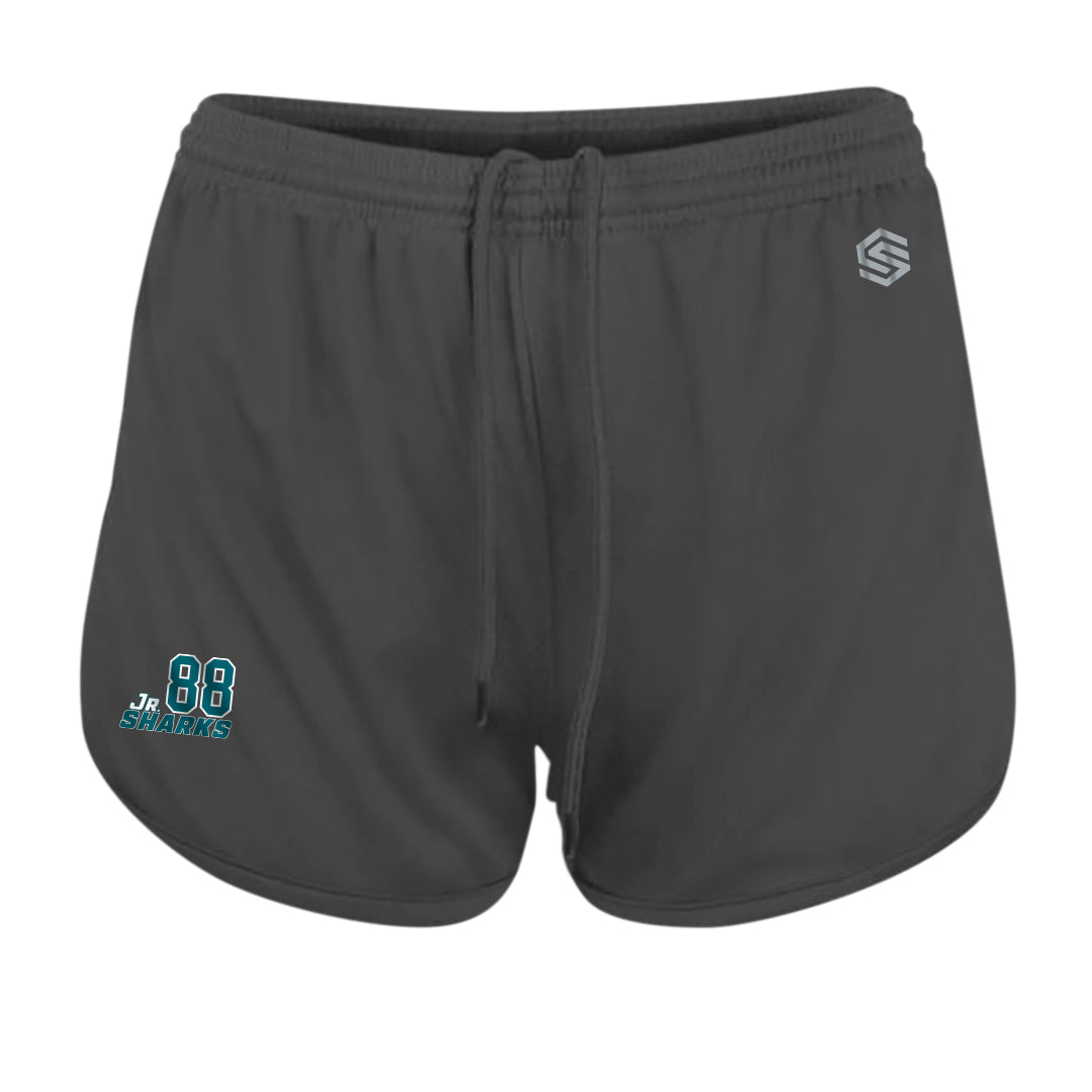 Graphite JR Sharks AAA Women's Basic Training Short Number Player - Front View