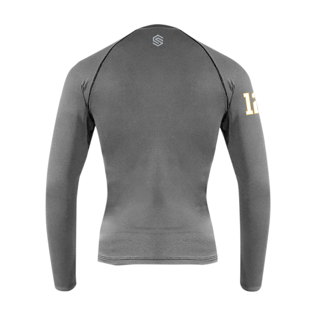 Graphite JR Golden Knights Adult Long Sleeve Baselayer Top - Back View