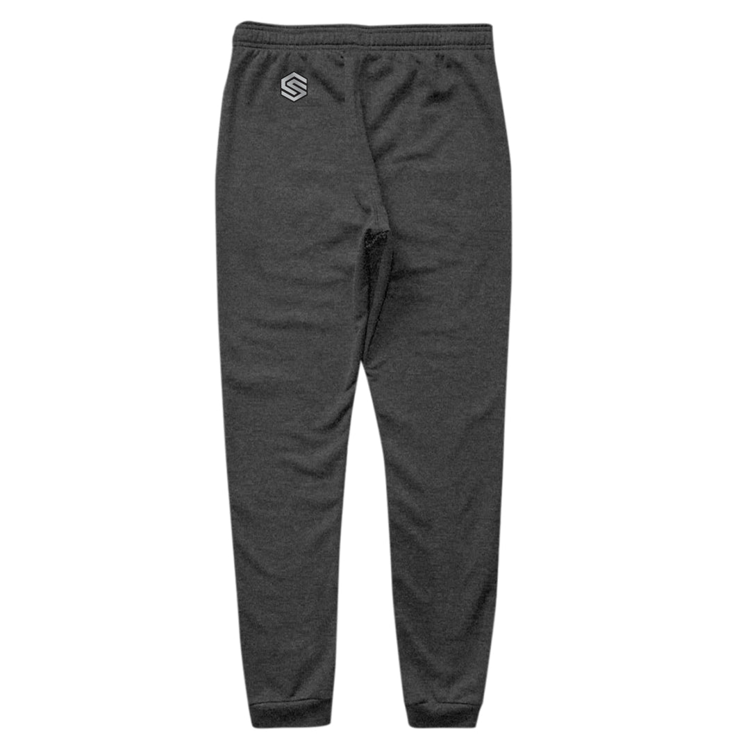 Charcoal Heather JR Sharks Adult Jogger - Back View