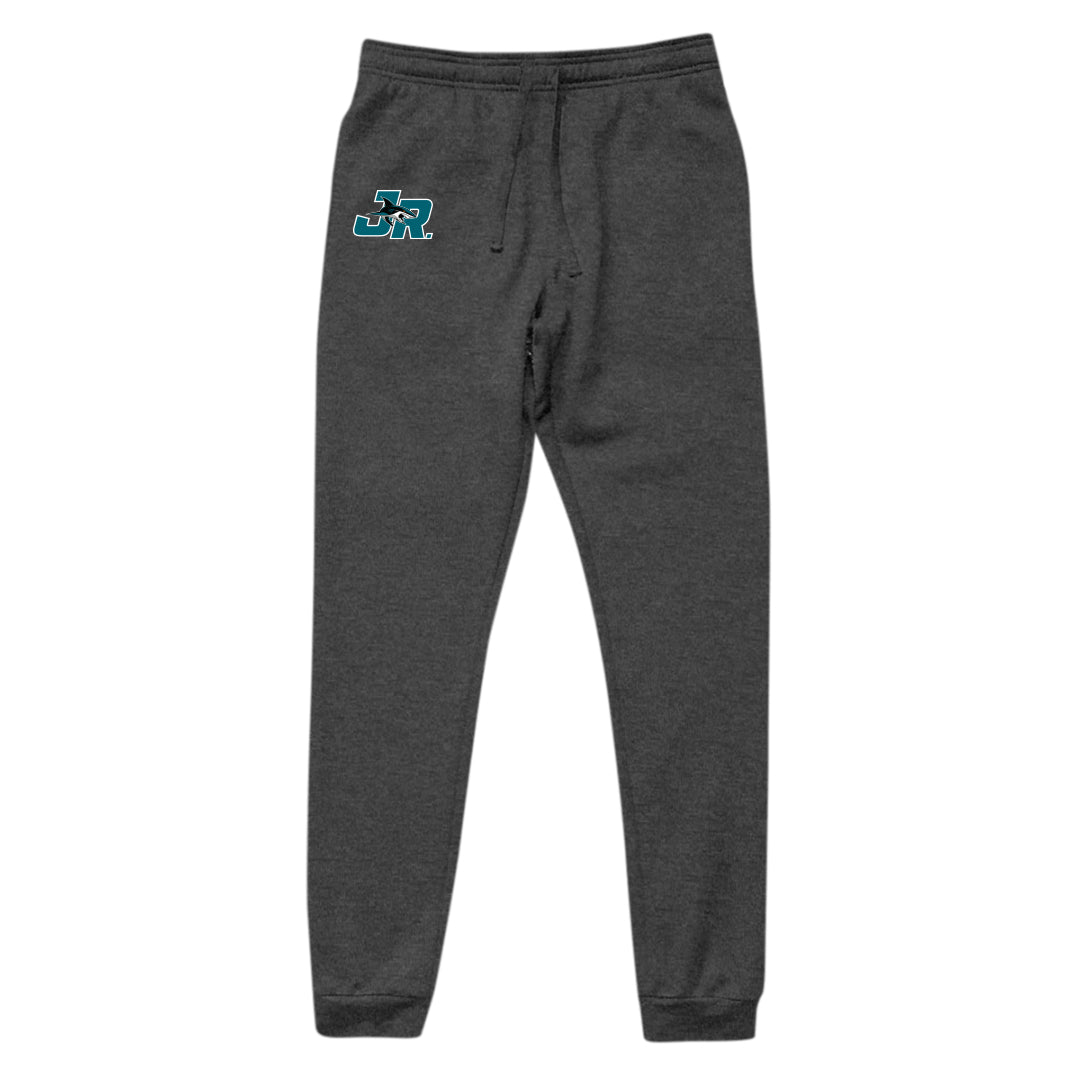 Charcoal Heather JR Sharks Adult Jogger with Logo - Front View