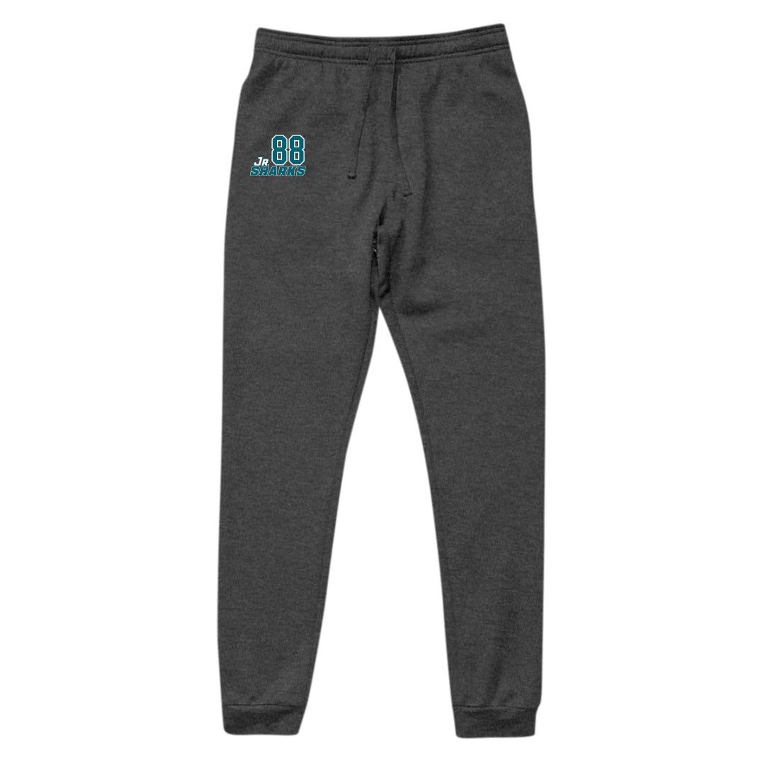 Charcoal Heather JR Sharks Adult Jogger - Front View