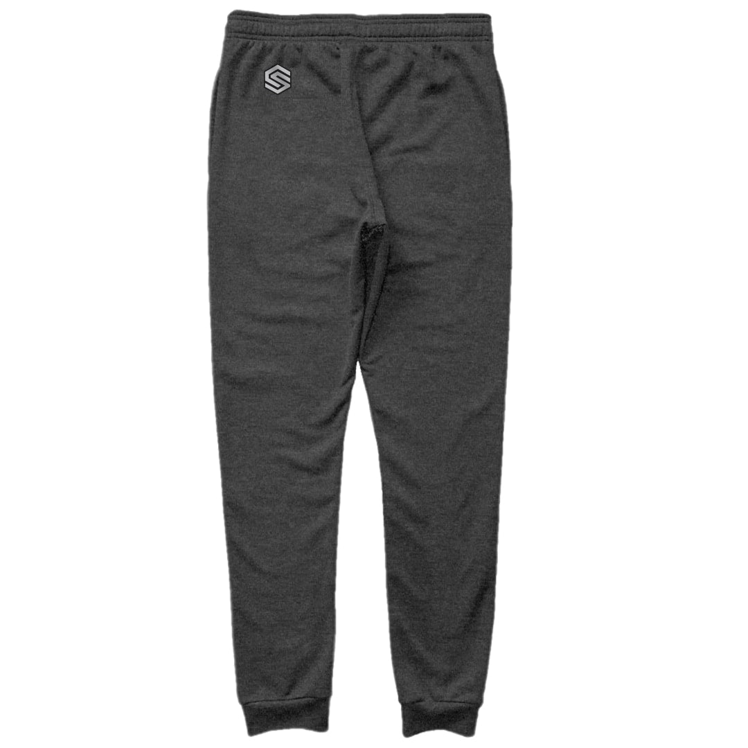 Charcoal Heather Oakland Bears Adult Jogger - Back View