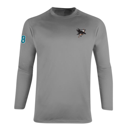Graphite JR Sharks AAA Youth Long Sleeve Basic Training Tee - Front View
