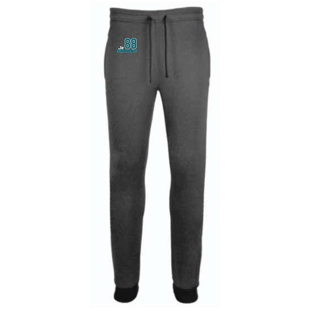 Carbon Grey JR Sharks AAA Youth Tech Fleece Jogger - Front View