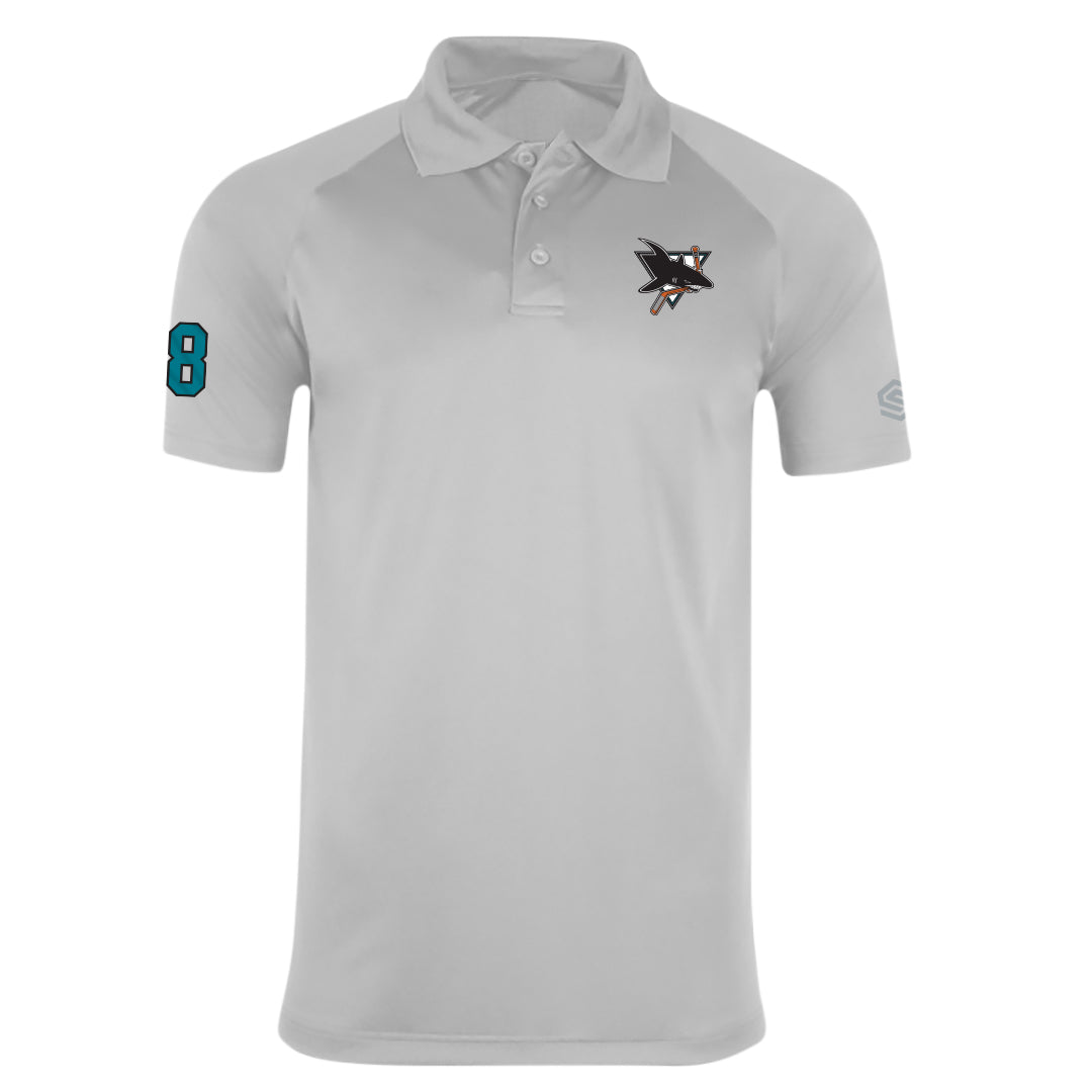 Light Grey JR Sharks AAA Youth Team Polo - Front View