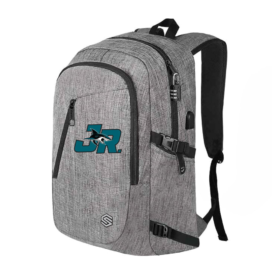 JR Sharks Team Backpack with Logo - Front View