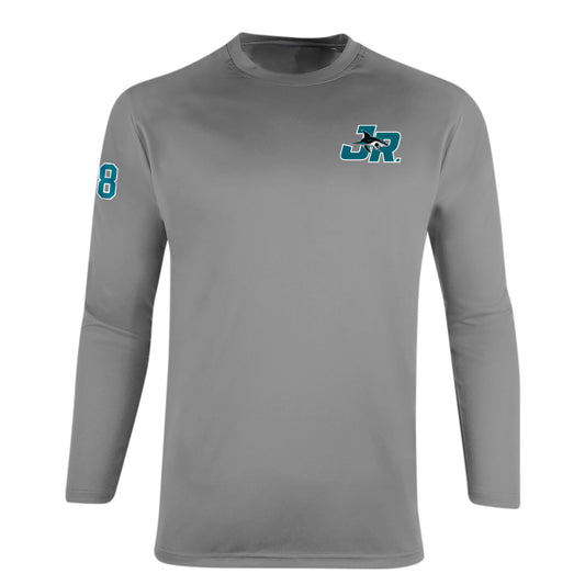 Graphite JR Sharks Youth Long Sleeve Basic Training Tee - Front View