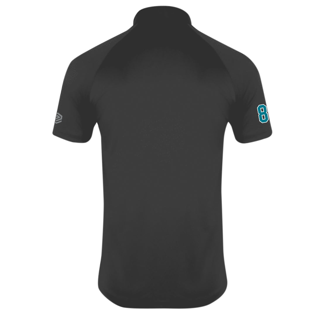 Black JR Sharks Youth Team Polo - Back View
