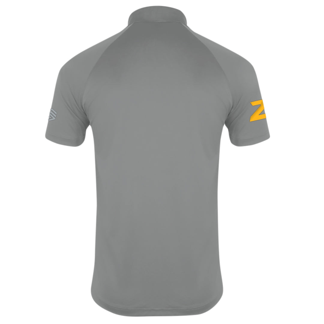 Carbon Grey Oakland Bears Men's Premium Team Polo with Personalized Number - Back View
