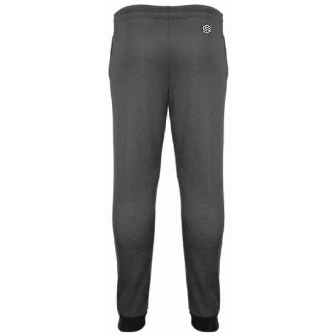 Carbon Grey Oakland Bears Men's Tech Fleece Jogger with Personalized Number/Logo - Back View