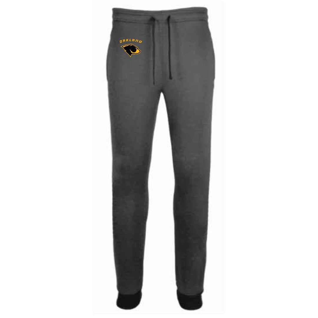 Carbon Grey Oakland Bears Men's Tech Fleece Jogger with Personalized Logo- Front View